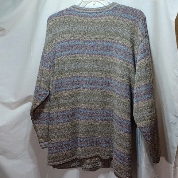 Vintage Nordic Design Sweater Wool Cardigan 2X Pastel - Picture 3 of 10